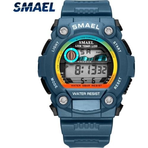 SMAEL automatic sport mens watch top Brand Luxury 50m waterproof digital wristwatches for male 1423Led men Casual digital Watch