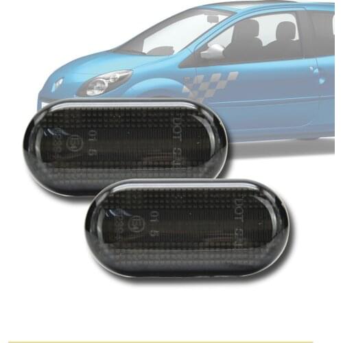 2pcs Smoked Lens LED Side Marker Turn Signal Light For Renault Opel Smart Auto Signal Car Side Lamp