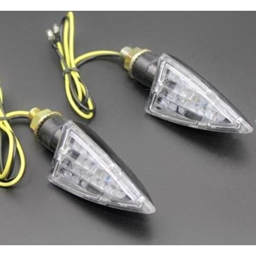 Motorcycle Triangle Turn Signal Indicators For Honda Yamaha Harley Suzuki Kawasaki Cruiser Chopper Bobber Touring Atv
