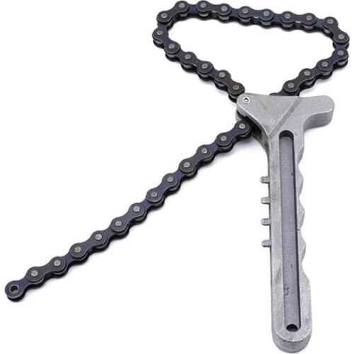 High Quality Adjustable Car Engine Oil Filter Chain Grip Key Wrench Remover Tools Car Repair Tools