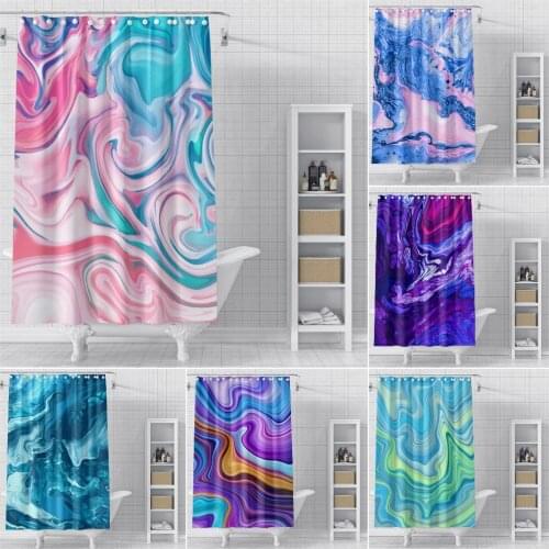 3D Marble Texture Shower Curtains For Bathroom Waterproof Bathroom Curtain Abstract Syle Shower Curtain With Hooks Home Decor