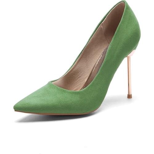 In the spring of the new women feeling fine with joker pointy shoes with high light mouth 33 1835-48 single bride shoes