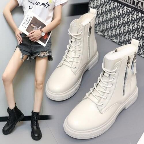 Winter Plus Cashmere Warm Short Boots Women Anti-slip and Wear-resistant Ankle Boots Womens Vogue Side Zipper Female