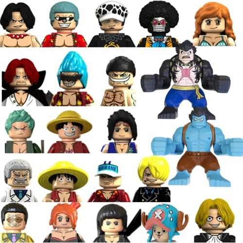 20pcs OP Mini Man Luffy Zoro Nami Ace Robin Sanji Figure Mini Man Toys Blocks Bricks