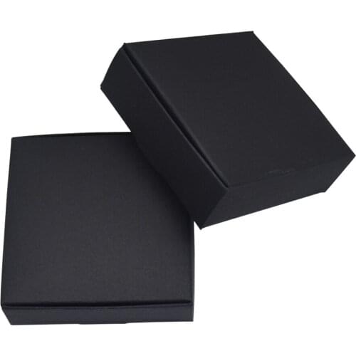 5.8*5.6*2cm Black Retro Kraft Paper Box Retail Delicate Gift Candy Decorative Package Box Small Handmade Soap Pack Aircraft Box