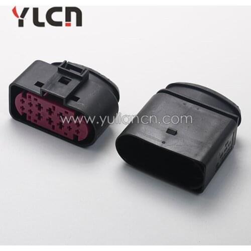 5sets 14 pin way Male&Female xenon headlights lamp-socket power connector