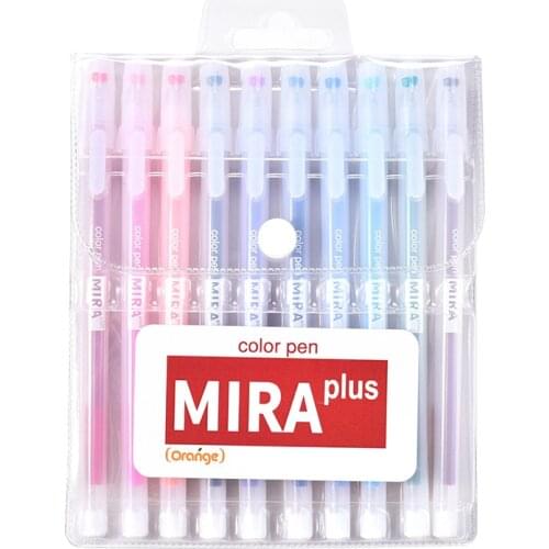 6/10/12 Rainbow Color Gel Pens Set for Writing Marker Drawing Transparent Design Office School Student Supplies E6127