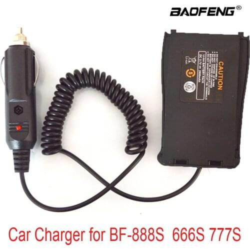 Car Charger Battery Eliminator Adapter DC 12V For Two Way Radio BF 888S Baofeng Portable Walkie Talkie BF-888S 666s 777s