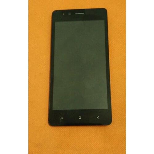 Used Original LCD Display +Digitizer Touch Screen Glass+ Frame for VKworld F1 MTK6580 Quad Core 4.5inch Free shipping