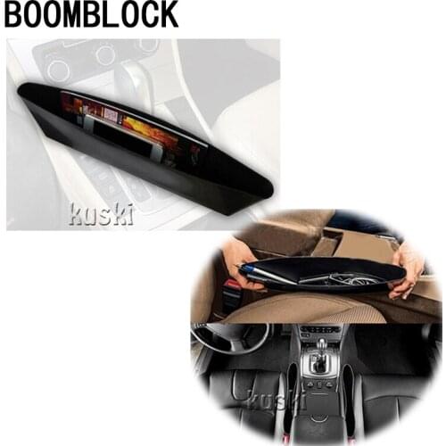 BOOMBLOCK 2PCS Car-styling Seat Gap Boxes Armrest Organizer For Mercedes W204 W210 AMG Benz Bmw E36 E90 E60 Fiat 500 Volvo S80