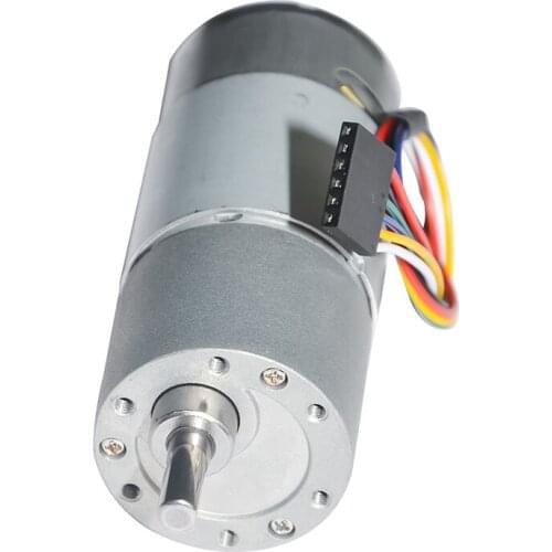 DC Straight Gear Reducer Motor with Hall Encoder Metal Positive and Reverse High Torque Low Speed 555 Motor