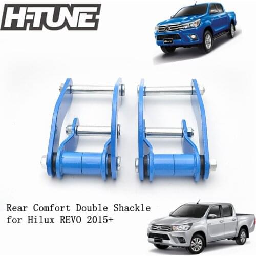 H-TUNE 4x4 Suspension Lift Kits Rear Leaf Spring Rear Comfort Double Shackles for Hilux REVO 2015