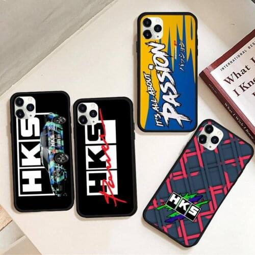 HKS Japan Cool Phone Case Rubber for iPhone 12 pro max mini 11 pro XS MAX 8 7 6 6S Plus X 5S SE 2020 XR case