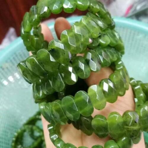 Natural Canada jades beads bracelet natural GEM stone bracelet DIY jewelry for woman for gift wholesale