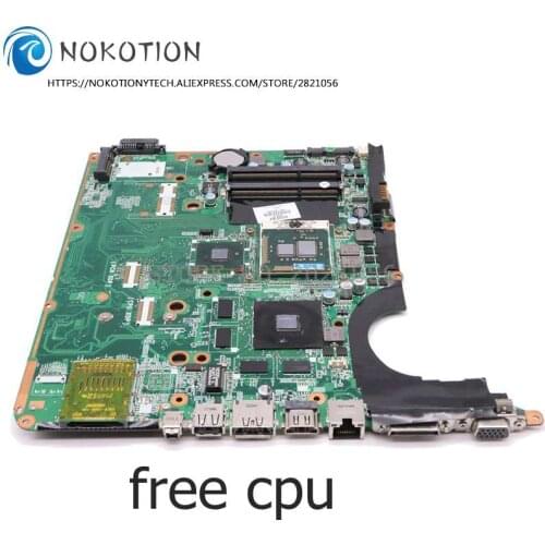 NOKOTION For HP Pavilion DV6 DV6T DV6-2000 Laptop Motherboard 605704-001 DA0UP6MB6F0 DDR3 Free CPU