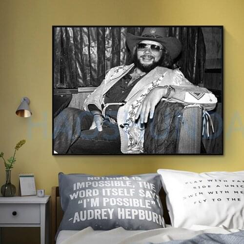 Hank Williams Jr Rolex Watch Poster Art Photo American Country Music Posters Artwork home decor frame