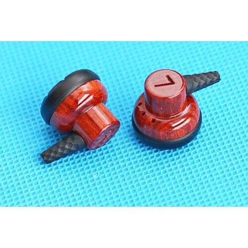 DIY Flat Headphone Housing 15.4mm Speaker Unit Headphone DIY Violet Red sandalwood