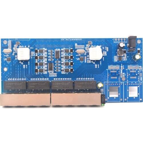 Full Gigabit 2 Optical 8 Electric PoE Switch Standard PSE Power Supply Chip TPS23861 Never Burn Machine Smart