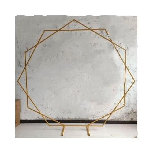Sen department wedding props stage geometric tieye decoration hexagonal diamond arch frame greeting area decorative flower rack