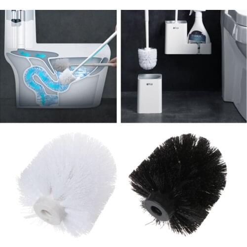 Universal Replacement Toilet Brush Head Holder White Black Clean Spare Tools Toiletborstel Home Bathroom Accessories