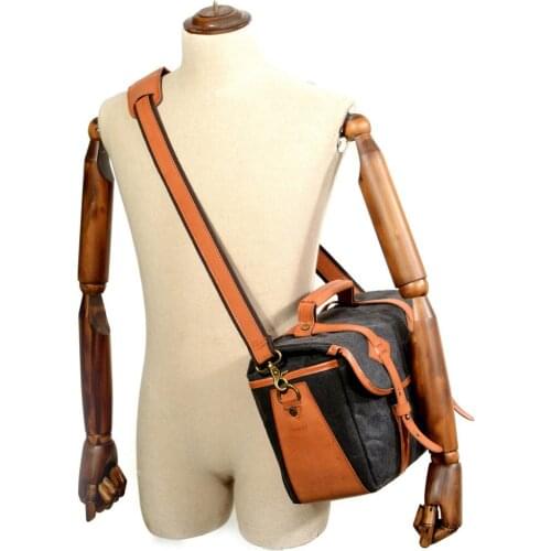 Europe and the United States retro waterproof canvas bag men and women Messenger bag shoulder camera bag for Canon