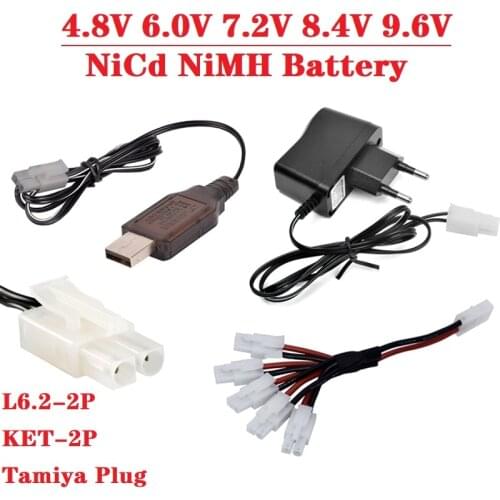 4.8V 6.0V 7.2V 8.4V 9.6V Charger for NiCd NiMH battery Input 100V-240V with Tamiya Kep-2p Plug charger For RC toys 7.2V Charger
