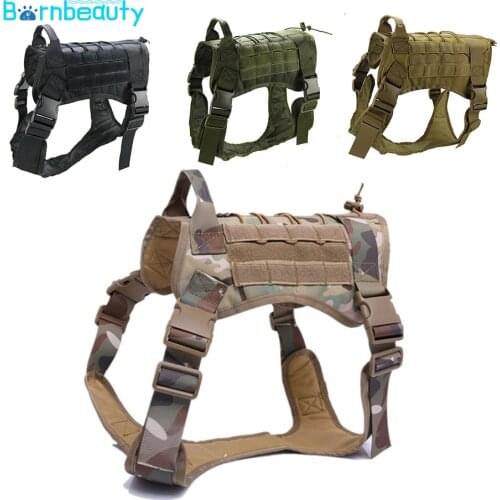 Pet Dog Vest Tactical Dog Harness And Leash Set Molle System Vest Military Hunting Shooting Durable Breathable Waterproof Vest f