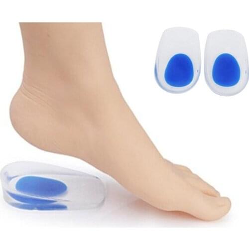 1pair Men Women Silicon Gel heel Cushion insoles Soles Spur Support Relieve Foot Pain Protectors Shoe pad High Heel Inserts