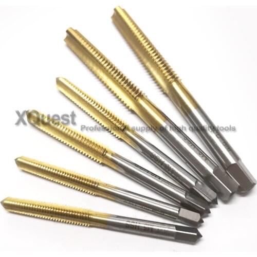 2pcs 10pcs TIN HSS Metric thread Nut tap M3 M4 M5 M6 M8 M10 M12 M14 Machine Straight Flute Nut taps Long Thread tap