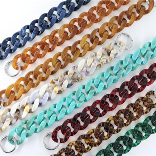 3.5*3.8cm Detachable Shoulder Bag Strap Acrylic Resin DIY Replacement Bag Chain Handles Solid Color Wide Bag Accessorie Hot