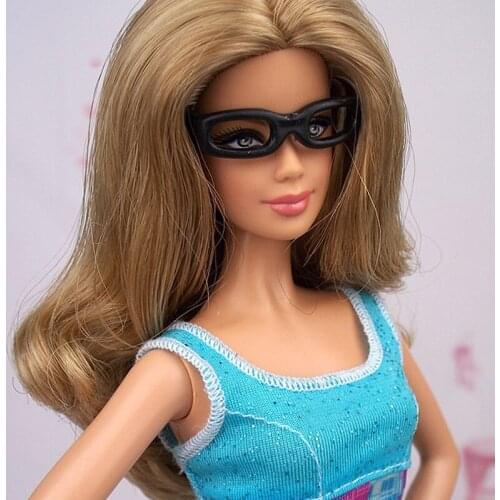 40PCS/LOT Doll Clothes Hanger + Black Doll Glasses Plastic 1/6 Doll Accessories