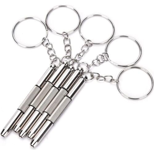 5pcs Multifunction Eyeglass Screwdriver 3-in-1 Home Sunglass Eyeglass Cellphone Watch Repair Keychain Screwdriver Tool