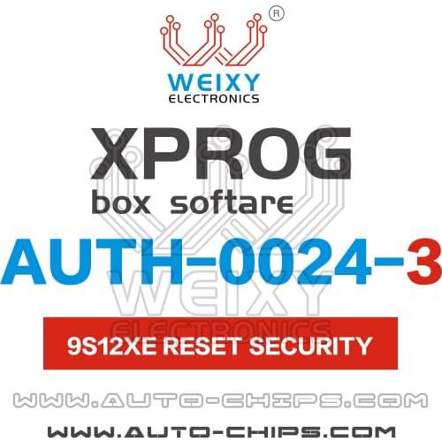 AUTH-0024-3 9S12XE SECURITY Software for XPROG-BOX
