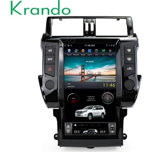 Krando Android 9.0 13.6"for Toyota Prado 2010-2013 car multimedia system Car stereo with screen radio para carro con pantalla