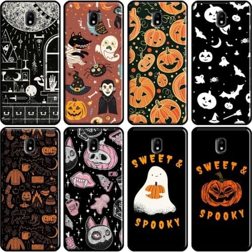 Pumpkin Bat Witch Cover For Samsung Galaxy J1 J3 J4 J5 J6 J7 2016 2017 A3 A5 A6 A8 A9 J2 Core J8 2018 Cover
