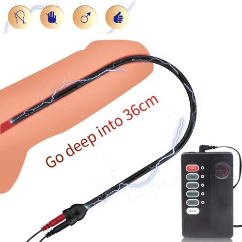 Electric Urethral Dilator Vibrator Penis Plug Silicone Urethral Catheter Sounds Sex Toys for Men Urethral Chastity Expander
