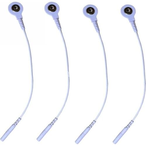 Electrode Lead Wires / Cable Adapter Tieline Short Cable Electrode Wire With Snap 3.5mm Plug Hole