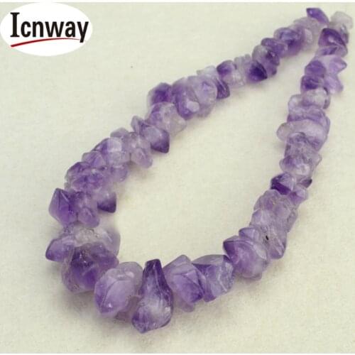 Natural irregular purple raw crystal 5-15x12-28mm 15inches DIY bracelet necklace earrings making jewelry craft handmade