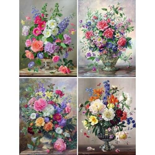 EverShine Full Square Diamond Painting Flowers Picture Of Rhinestones Diamond Embroidery Sale Handicraft Art Mosaic Home Decor