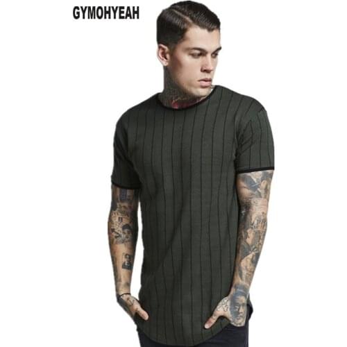 GYMOHYEAH Mens Striped T-shirts