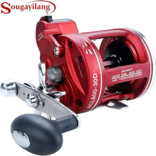 Sougayilang High Strong Trolling Fishing Reel Saltwater Sea Pesca Bait Casting Fishing Reels Trolling Reel Max Drag 28kg