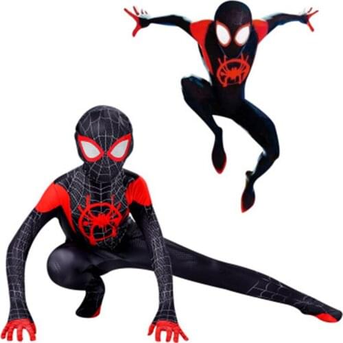 Hot Men Women Superhero Peter Parker Miles Morales Raimi Cosplay Costume Jumpsuits Tights Halloween 3D Zentai Bodysuit Suit
