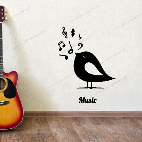 Music Notes Home Decor Bedroom Art Mural Girl Gift Vinyl Wall Decal Musical Stickers Removable Wallpoof CX1696