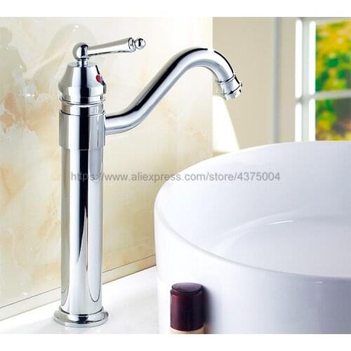 Deck mounted Polished Chrome finish bathroom Faucet basin mixer tap Hot and cold water tap Nnf207