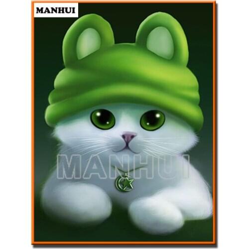 New Diy Diamond Painting full square rhinestones full diamond Cartoon kitten living room craft painting Home Decoration MH530