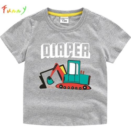 New Summer Cartoon T Shirt Kids Boys Girls Clothes Printed Short Sleeve Baby Tee Tops Cotton Children Outwear 3-12 Years