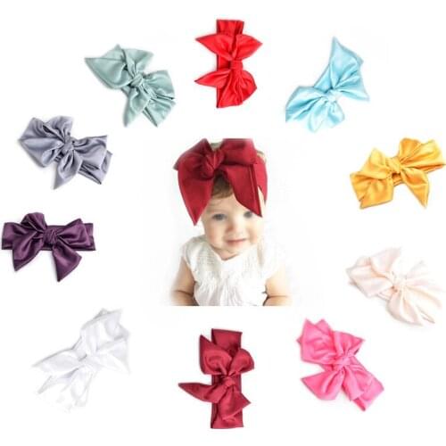Retro Baby Girl Headbands Big Bow Hair Bands Baby soft Cloth Headband Bowknot Headwear for infant Xmas gift