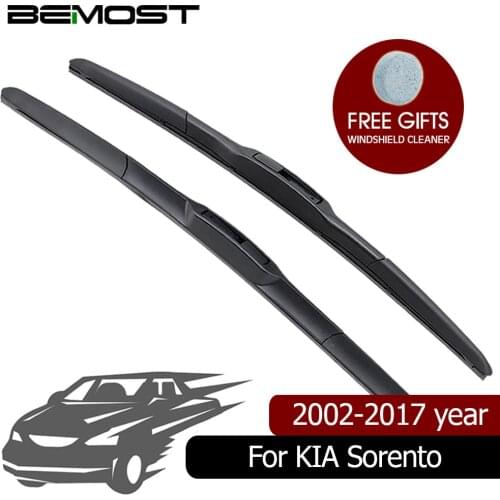 BEMOST Car Wiper Blades For KIA Sorento,2002 2003 2004 2005 2006 2009 2010 2011 2012 2013 2014 2015 2016 2017 Fit U Hook Arm