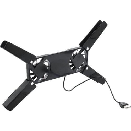 Folding USB Dual Fan Cooler Rotatable Cooling Pad Stand For PC Computer Laptop Notebook Macbook