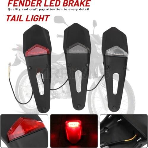 Universal Motorcycle Rear Fender Brake Stop LED Tail Light Bike Back Lamp For KTM For Kawasaki For Yamaha For BMW